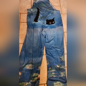NWOT Blue Cat Print ROMPER